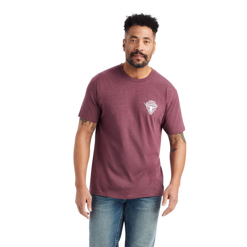 Camisetas Ariat Arrowhead 2.0 Burdeos Hombre - Chile 273-WAPGZK